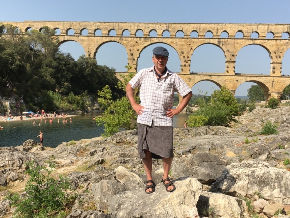 Mike at Pont du Gard
