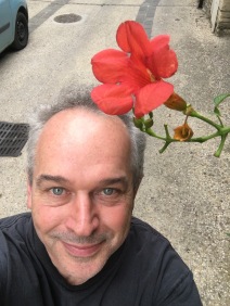 Mike and flower